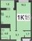 Продажа 1-комнатной квартиры 42,7 м², 9/18 этаж