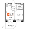 Продажа 1-комнатной квартиры 43,7 м², 1/15 этаж