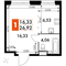 Продажа квартиры-студии 26,9 м², 10/15 этаж