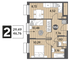 Продажа 2-комнатной квартиры 46,8 м², 2/15 этаж