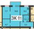 Продажа 2-комнатной квартиры 45 м², 3/5 этаж