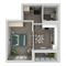 Продажа 1-комнатной квартиры 34,4 м², 6/24 этаж