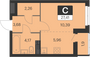 Продажа квартиры-студии 27,4 м², 12 этаж