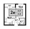 Продажа 2-комнатной квартиры 41,8 м², 18/35 этаж