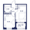 Продажа 1-комнатной квартиры 34,5 м², 3/5 этаж