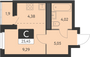 Продажа квартиры-студии 23,7 м², 12 этаж