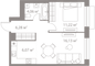 Продажа 1-комнатной квартиры 43,8 м², 4/25 этаж