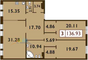 Продажа 3-комнатной квартиры 136,9 м², 2/6 этаж
