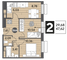 Продажа 2-комнатной квартиры 47,6 м², 4/15 этаж