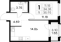 Продажа 1-комнатной квартиры 35,9 м², 2/15 этаж