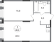 Продажа 1-комнатной квартиры 46,6 м², 1/19 этаж