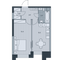 Продажа 1-комнатной квартиры 39,2 м², 29/34 этаж