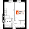 Продажа 1-комнатной квартиры 41,5 м², 4/4 этаж