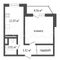 Продажа 1-комнатной квартиры 44,4 м², 2/17 этаж