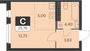 Продажа квартиры-студии 25,8 м², 14 этаж