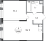 Продажа 1-комнатной квартиры 39,9 м², 1/19 этаж