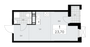 Продажа квартиры со свободной планировкой 23,7 м², 11/16 этаж