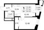 Продажа 1-комнатной квартиры 38,8 м², 15/32 этаж