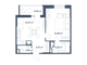 Продажа 1-комнатной квартиры 43,7 м², 16/25 этаж