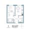 Продажа 1-комнатной квартиры 33,9 м², 2/18 этаж