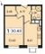 Продажа 1-комнатной квартиры 30,5 м², 5 этаж