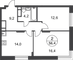 Продажа 2-комнатной квартиры 56,4 м², 16/17 этаж