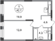 Продажа 1-комнатной квартиры 42,7 м², 13/20 этаж