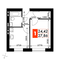 Продажа 1-комнатной квартиры 27,9 м², 2/4 этаж