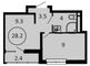 Продажа 1-комнатной квартиры 28,2 м², 6/17 этаж