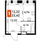 Продажа квартиры-студии 23,4 м², 8/15 этаж