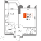 Продажа 1-комнатной квартиры 49,1 м², 41/47 этаж