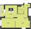 Продажа 2-комнатной квартиры 50 м², 23 этаж