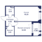 Продажа 1-комнатной квартиры 41,4 м², 1/5 этаж