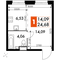 Продажа квартиры-студии 24,7 м², 10/15 этаж