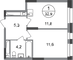 Продажа 1-комнатной квартиры 32,9 м², 11/20 этаж
