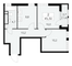 Продажа квартиры со свободной планировкой 45,3 м², 25/30 этаж