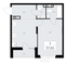 Продажа квартиры со свободной планировкой 37,5 м², 6/10 этаж