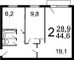 Аренда 2-комнатной квартиры 46 м², 5/5 этаж