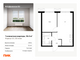 Продажа 1-комнатной квартиры 34,4 м², 32/33 этаж