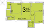 Продажа 3-комнатной квартиры 72,4 м², 5 этаж