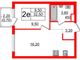 Продажа 1-комнатной квартиры 32,5 м², 21/24 этаж