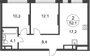 Продажа 2-комнатной квартиры 52,1 м², 9/17 этаж