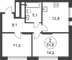Продажа 2-комнатной квартиры 51,6 м², 4/17 этаж