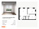 Продажа 2-комнатной квартиры 55 м², 41/62 этаж