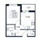 Продажа 1-комнатной квартиры 33,2 м², 1/12 этаж