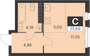 Продажа квартиры-студии 25,7 м², 14 этаж