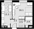 Продажа 1-комнатной квартиры 39,3 м², 6/28 этаж
