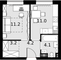 Продажа 1-комнатной квартиры 33,7 м², 6/28 этаж