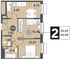 Продажа 2-комнатной квартиры 46,4 м², 2/12 этаж