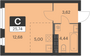 Продажа квартиры-студии 25,7 м², 11 этаж